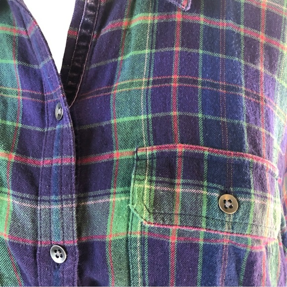 Chaps L/XL Flannel Shirt Button up Long Sleeves - Picture 2 of 6